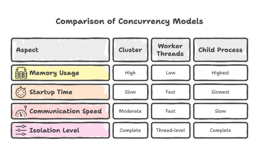 Comparison of concurrency models